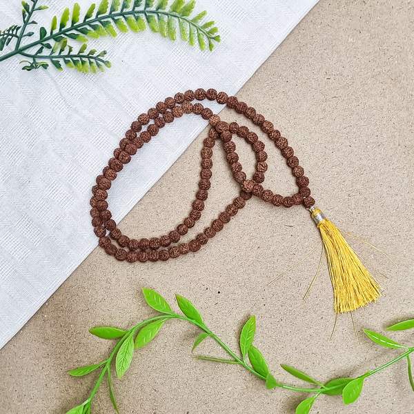 5 Mukhi Rudraksha 108 Beads Jap Mala For Spiritual Awakening