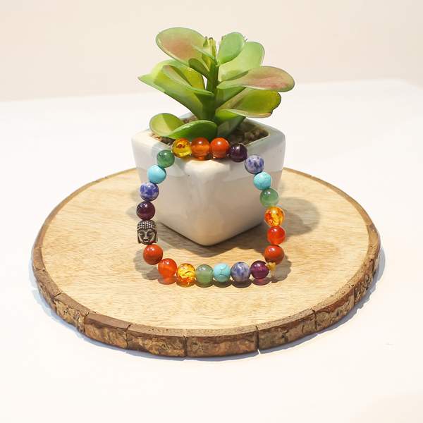 7 Chakra Bracelet Enhance Wellbeing & Alignment | 8mm Beads