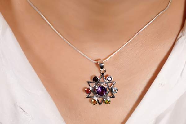 7 Chakra Casting Silver Pendant for Balance, & Heal Your Energy 2