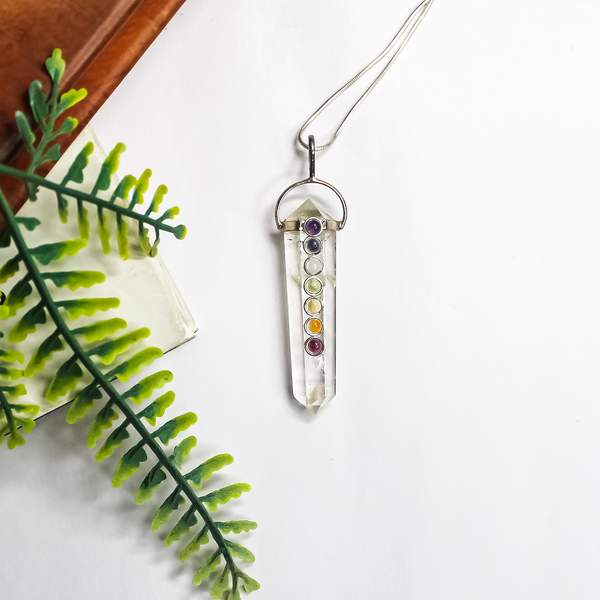 7 Chakra Clear Quartz Pendant Unlock Your Full Potential 2