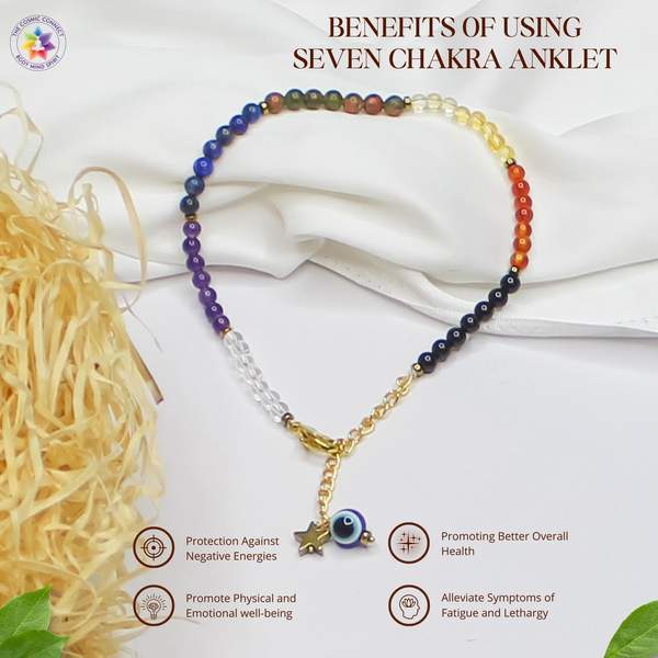 7 Chakra Crystal Anklet Balance, Heal & Energize Your Mind, Body & Soul 2