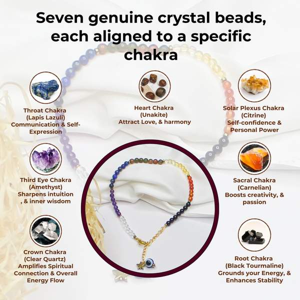 7 Chakra Crystal Anklet Balance, Heal & Energize Your Mind, Body & Soul 7