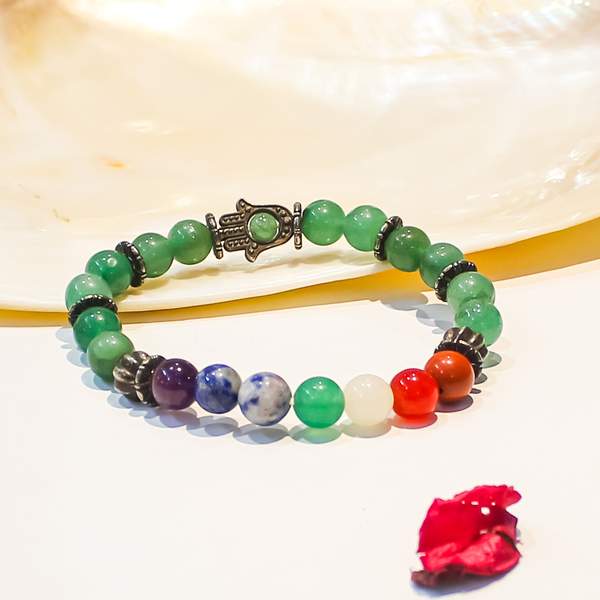 7 Chakra Green Aventurine Bracelet Heart Chakra Alignment | 8mm Beads