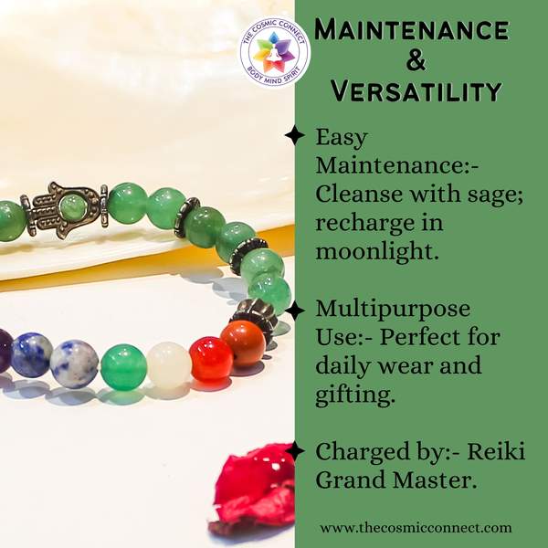 7 Chakra Green Aventurine Bracelet Heart Chakra Alignment | 8mm Beads 5