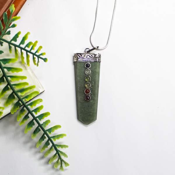 7 Chakra Green Aventurine Pendant for Healing & Harmony