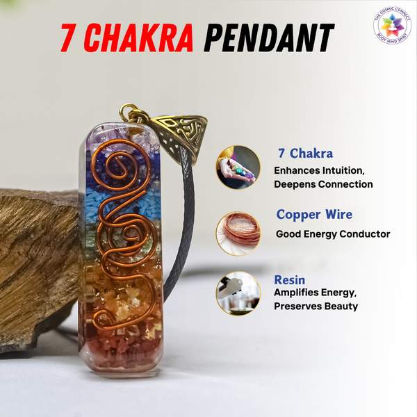 7 Chakra Orgone Pendant for Balance, Heal, & Energize Your Spiritual Path 3