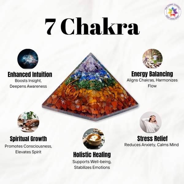 7 Chakra Orgone Pyramid Harmonize & Balance Your Energy 3