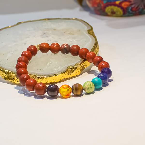 7 Chakra Red Jasper Bracelet Ground Your Energy, Ignite Your Power