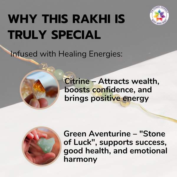 Abundance, Confidence & Positivity Premium Healing Rakhi for Raksha Bandhan 10
