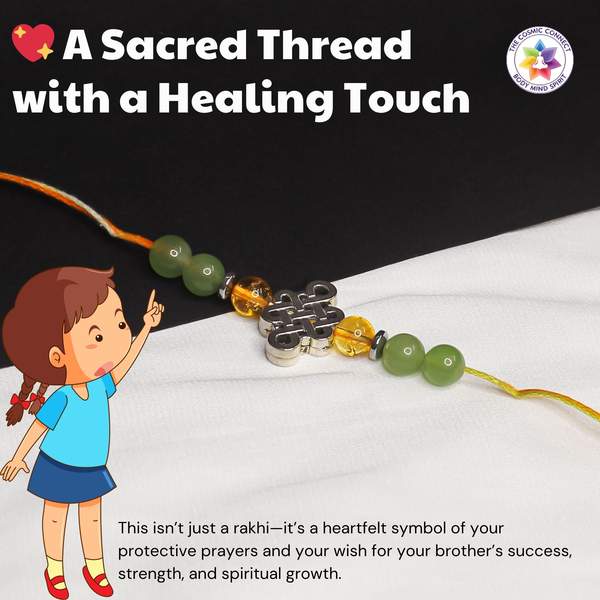 Abundance, Confidence & Positivity Premium Healing Rakhi for Raksha Bandhan 3