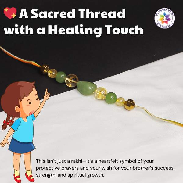 Abundance, Confidence & Positivity Premium Healing Rakhi for Raksha Bandhan 9
