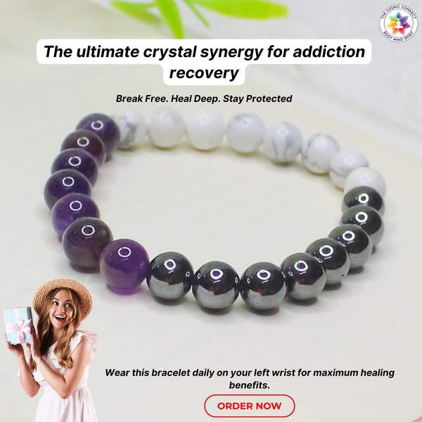 Addiction Therapy Bracelet for Stress Relief & Sobriety Support 8