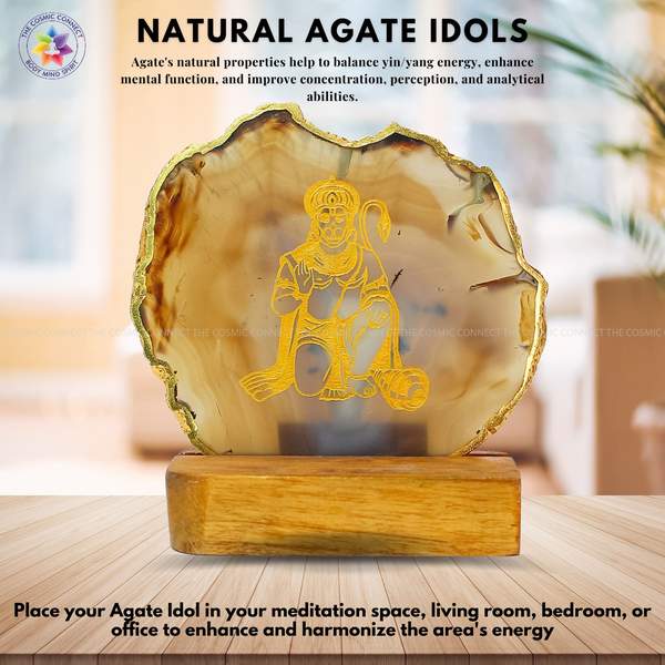 Agate Hanuman Ji Figurines for Strength and Spiritual Power 2