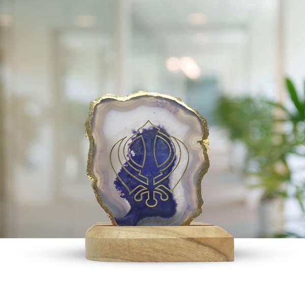 Agate Khanda Figurines for Protection & Spiritual Growth