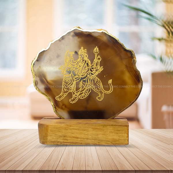 Agate Maa Durga Figurine for Strength & Divine Energy