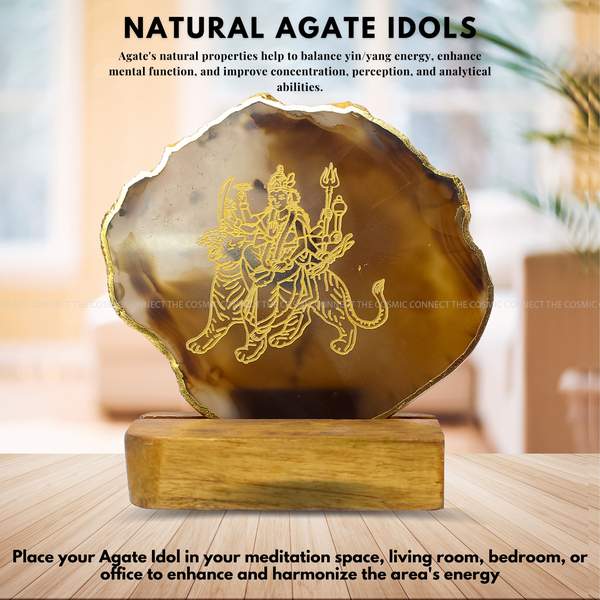 Agate Maa Durga Figurine for Strength & Divine Energy 2