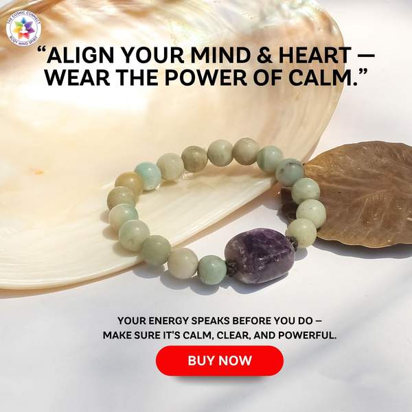 Amazonite & Amethyst Tumble Bracelet for Calming Mind 10mm Reiki Charged 9