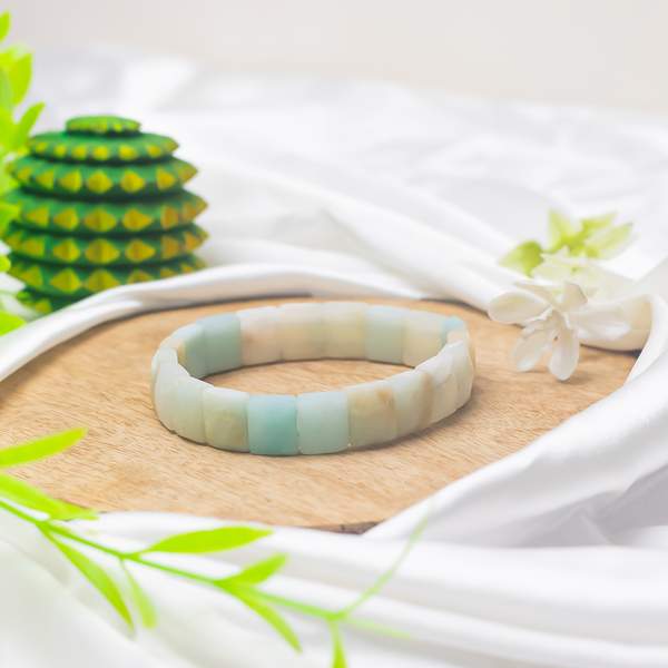 Amazonite Gem Cut Crystal Bracelet for Soothing, Confidence-Boosting 2