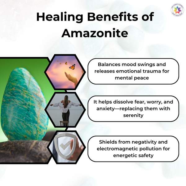 Amazonite Gem Cut Crystal Bracelet for Soothing, Confidence-Boosting 5