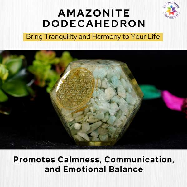 Amazonite Orgone Dodecahedron Manifest Harmony & Intuition 2