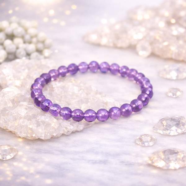 Amethyst Bracelet - Stress Relief, and Enhance Intuition Power