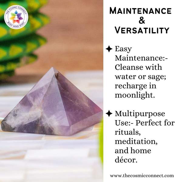 Amethyst Crystal Pyramid for Inner Peace, Intuition & Spiritual Growth 5
