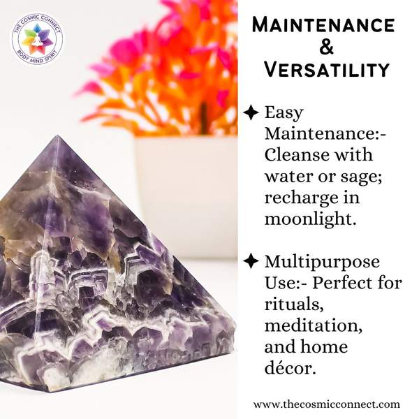 Amethyst Crystal Pyramid for Inner Peace, Intuition & Spiritual Growth 6