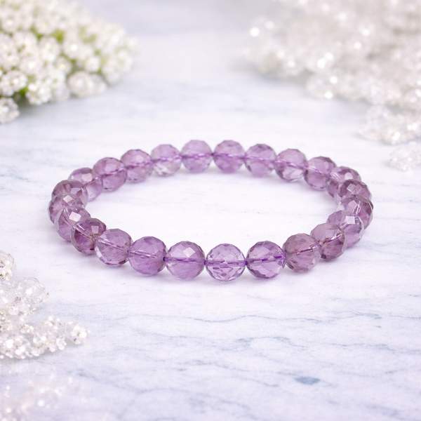 Amethyst Diamond Cut Bracelet - Enhance Spirituality 3