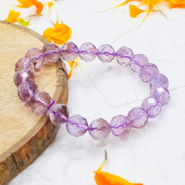 Amethyst Diamond Cut Bracelet - Enhance Spirituality 6
