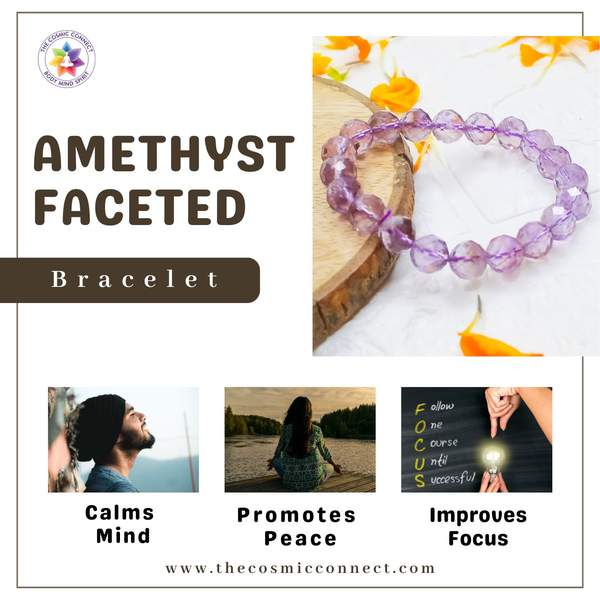 Amethyst Diamond Cut Bracelet - Enhance Spirituality 7