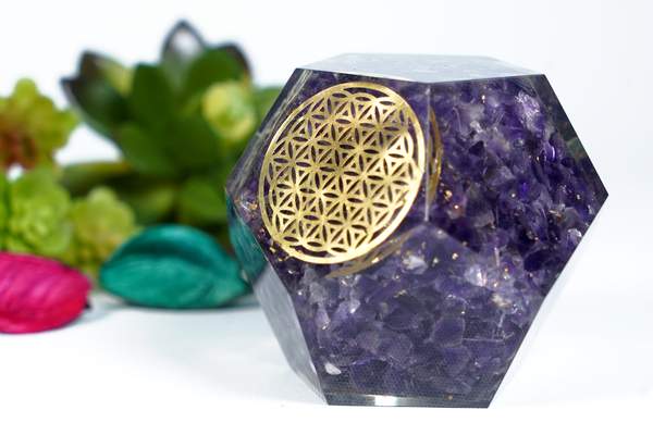 Amethyst Orgone Dodecahedron Unlock Higher Consciousness & Inner Peace