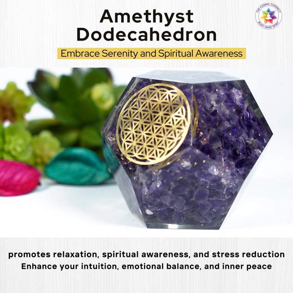 Amethyst Orgone Dodecahedron Unlock Higher Consciousness & Inner Peace 2