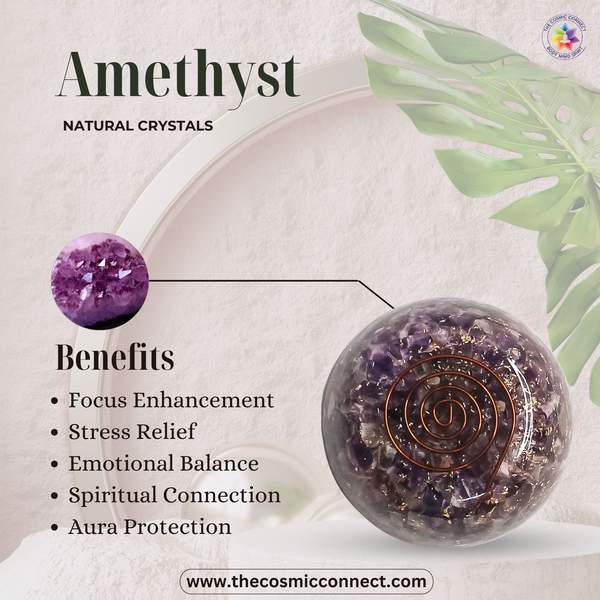 Amethyst Orgone Paper Weight Elevate Your Space with Serenity & Clarity 2