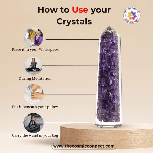 Amethyst Orgone Wand Enhances Spiritual Growth, Calmness 3
