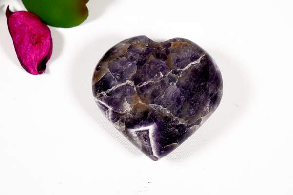 Amethyst Puffy Heart for Intuition & Emotional Healing