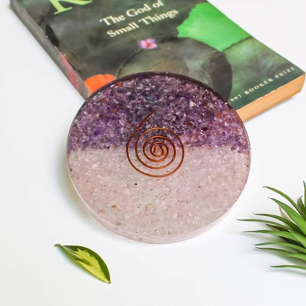 Amethyst + Rose Quartz Water Coaster Infuse Love & Tranquility 2