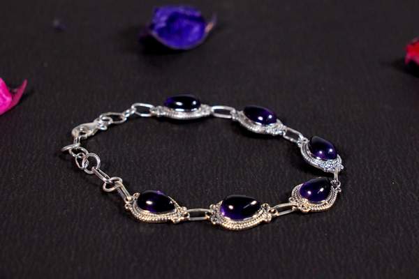 Amethyst Silver Bracelet Unlock Intuition & Spiritual Growth 3
