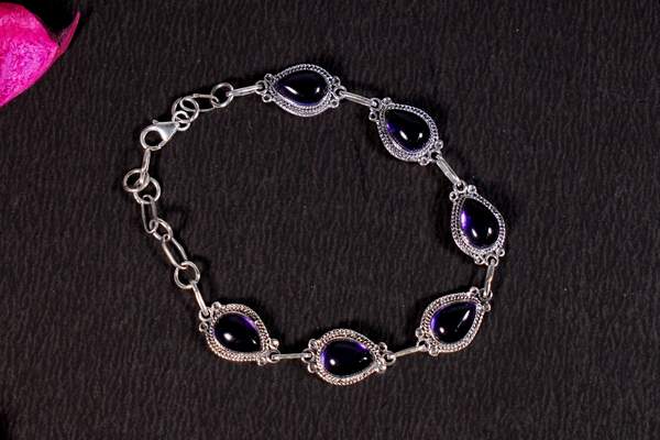 Amethyst Silver Bracelet Unlock Intuition & Spiritual Growth 4