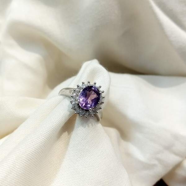 Amethyst Silver Ring for Intuition, & Spiritual Awakening 2