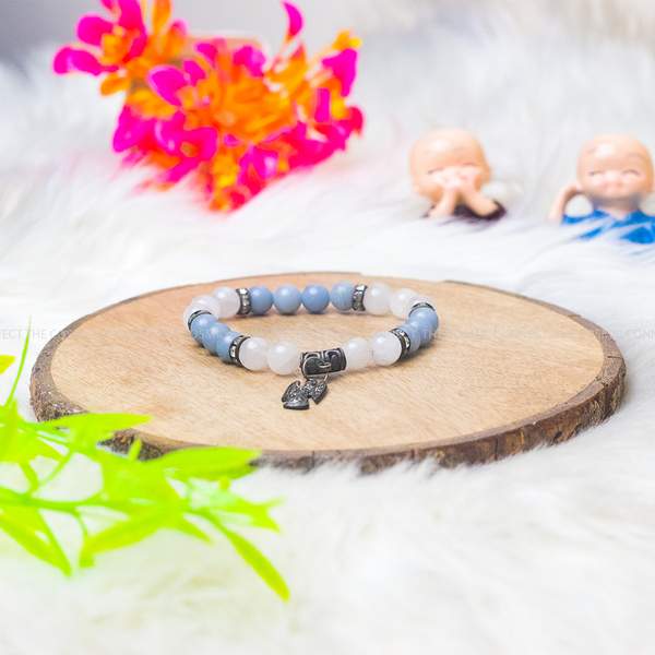 Angelite & Rose Quartz Healing Bracelet - Emotional Balance