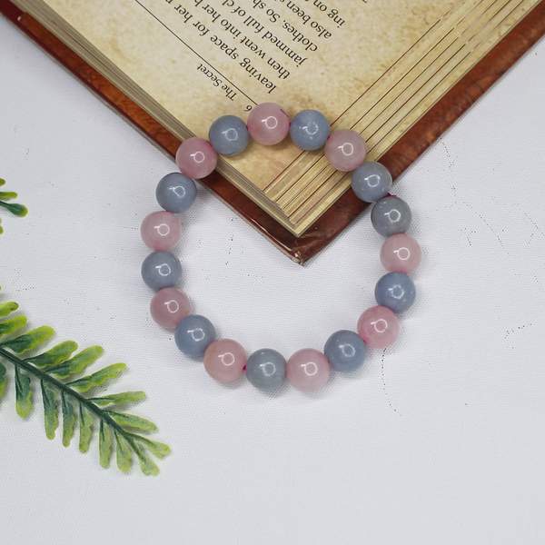 Angelite & Rose Quartz Healing Bracelet - Emotional Balance 6