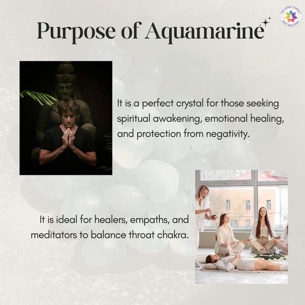 Aquamarine Bracelet for Calmness, Courage & Communication | 8mm Beads 5