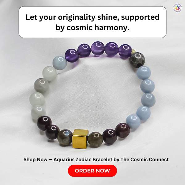 Aquarius Zodiac Bracelet for Energy Healing, Chakra Alignment 9