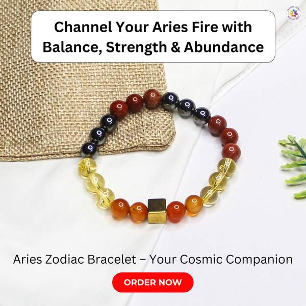 Aries Zodiac Bracelet for Confidence, Energy & Chakra Balance 9