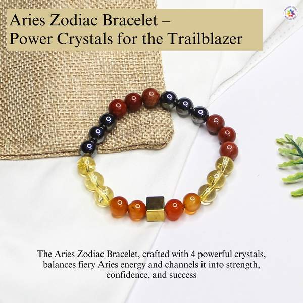 Aries Zodiac Bracelet for Confidence, Energy & Chakra Balance 4