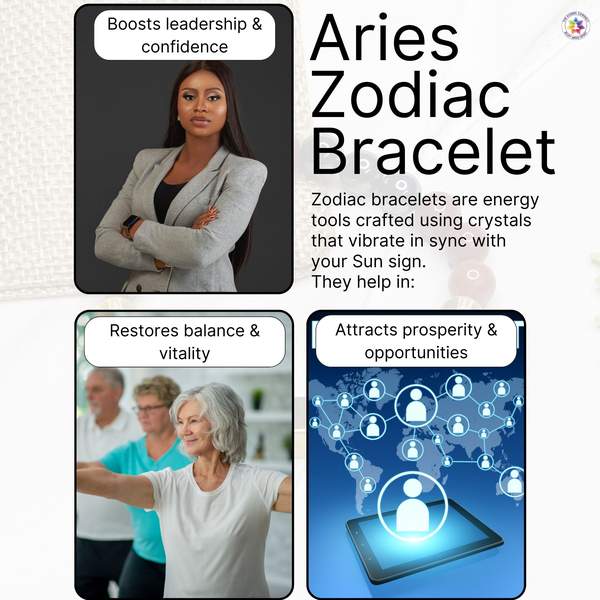 Aries Zodiac Bracelet for Confidence, Energy & Chakra Balance 6