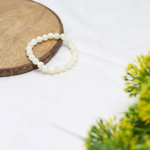Attract Calm, Positivity & Timeless Elegance Mother of Pearl Healing Bracelet 2