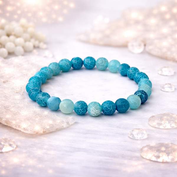 Aura Matt Quartz Healing Bracelet - Positive Energy & Boosts Chakras