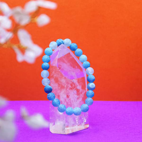 Aura Matt Quartz Healing Bracelet - Positive Energy & Boosts Chakras 2