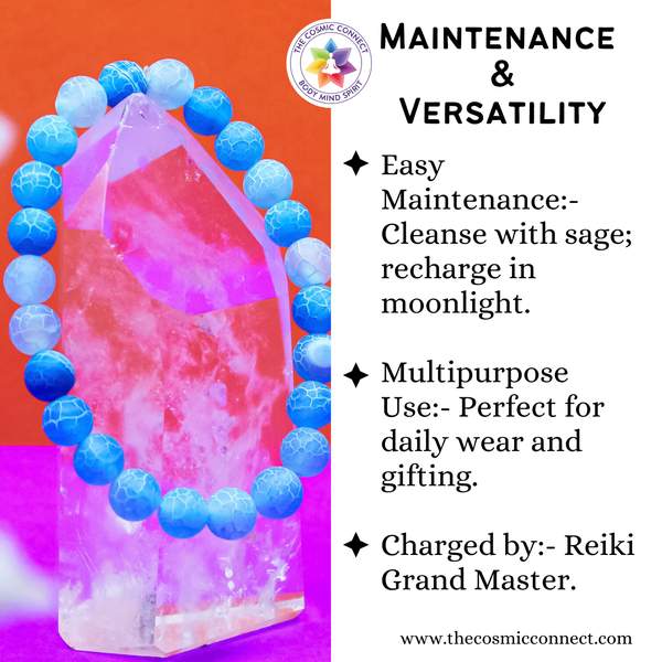 Aura Matt Quartz Healing Bracelet - Positive Energy & Boosts Chakras 5